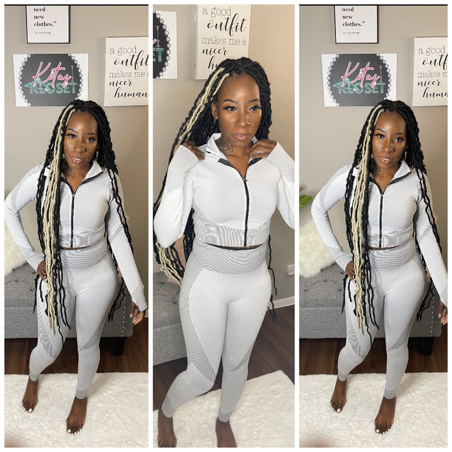 Track suit set (grey)